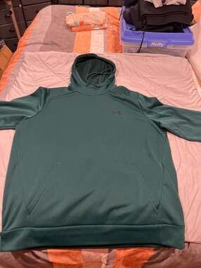Under Armour Men's Armour Fleece Loose Fit Pullover Hoodie - Dark Green